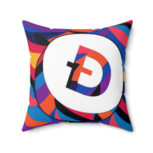 Load image into Gallery viewer, Dogecoin Abstrak Spun Polyester Square Pillow