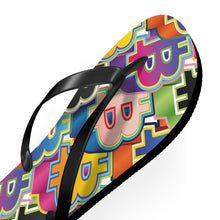 Load image into Gallery viewer, Bitcoin Pop Art Unisex Flip Flops
