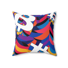 Load image into Gallery viewer, Bitcoin Abstrak Spun Polyester Square Pillow