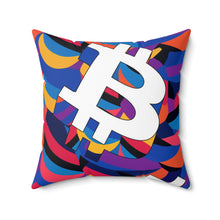 Load image into Gallery viewer, Bitcoin Abstrak Spun Polyester Square Pillow
