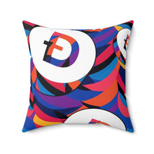 Load image into Gallery viewer, Dogecoin Abstrak Spun Polyester Square Pillow