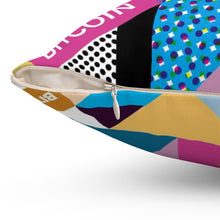 Load image into Gallery viewer, Bitcoin Isometrik Square Pillow