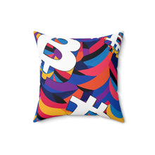 Load image into Gallery viewer, Bitcoin Abstrak Spun Polyester Square Pillow