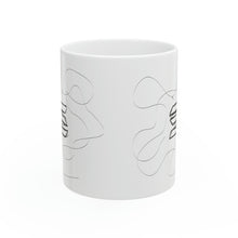 Load image into Gallery viewer, Solana Line Art BW Ceramic Mug, 11oz