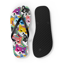 Load image into Gallery viewer, Shiba Inu Pop Art Flip Flops