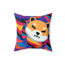 Load image into Gallery viewer, Shiba Inu Abstrak Spun Polyester Square Pillow