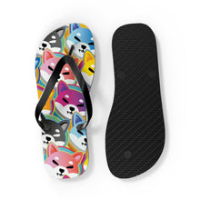 Load image into Gallery viewer, Shiba Inu Pop Art Flip Flops