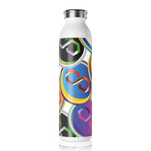 Load image into Gallery viewer, Polygon Pop Art Slim Water Bottle