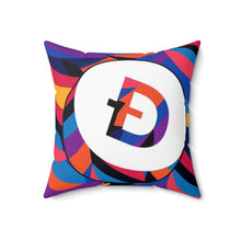 Load image into Gallery viewer, Dogecoin Abstrak Spun Polyester Square Pillow