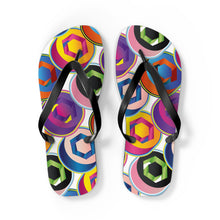 Load image into Gallery viewer, Chainlink Pop Art Flip Flops