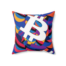 Load image into Gallery viewer, Bitcoin Abstrak Spun Polyester Square Pillow