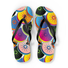 Load image into Gallery viewer, Cardano Pop Art Flip Flops