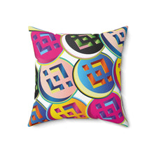 Load image into Gallery viewer, Binance Pop Art Square Pillow