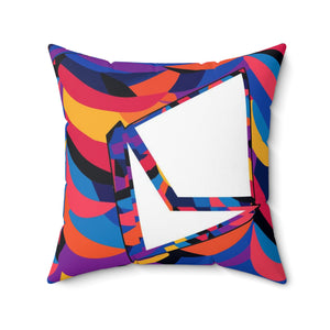Ethereum Abstrak Spun Polyester Square Pillow