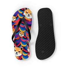 Load image into Gallery viewer, Shiba Inu Abstrak Flip Flops