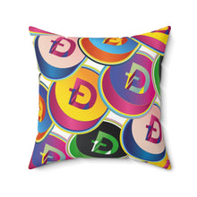 Load image into Gallery viewer, Dogecoin Pop Art Square Pillow