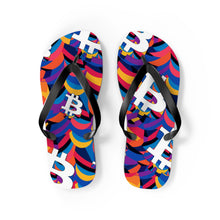 Load image into Gallery viewer, Bitcoin Abstrak Flip Flops