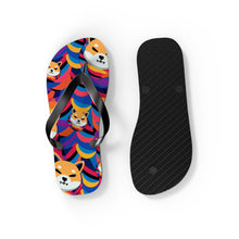 Load image into Gallery viewer, Shiba Inu Abstrak Flip Flops