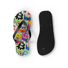 Load image into Gallery viewer, Bitcoin Pop Art Unisex Flip Flops