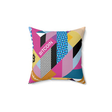 Load image into Gallery viewer, Bitcoin Isometrik Square Pillow