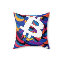 Load image into Gallery viewer, Bitcoin Abstrak Spun Polyester Square Pillow