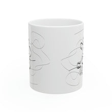 Load image into Gallery viewer, Bitcoin Line Art BW Ceramic Mug, 11oz