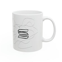 Load image into Gallery viewer, Solana Line Art BW Ceramic Mug, 11oz