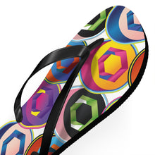 Load image into Gallery viewer, Chainlink Pop Art Flip Flops