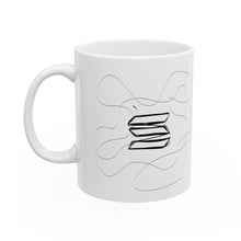 Load image into Gallery viewer, Solana Line Art BW Ceramic Mug, 11oz