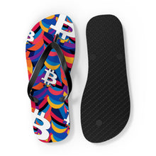 Load image into Gallery viewer, Bitcoin Abstrak Flip Flops