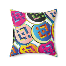 Load image into Gallery viewer, Binance Pop Art Square Pillow