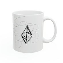 Load image into Gallery viewer, Ethereum Line Art BW Ceramic Mug, 11oz