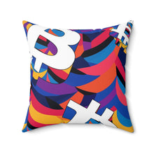 Load image into Gallery viewer, Bitcoin Abstrak Spun Polyester Square Pillow