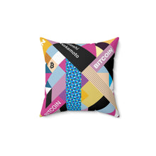 Load image into Gallery viewer, Bitcoin Isometrik Square Pillow