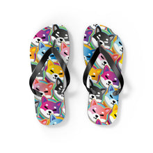 Load image into Gallery viewer, Shiba Inu Pop Art Flip Flops