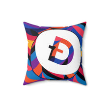 Load image into Gallery viewer, Dogecoin Abstrak Spun Polyester Square Pillow