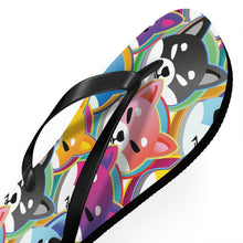 Load image into Gallery viewer, Shiba Inu Pop Art Flip Flops