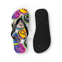 Load image into Gallery viewer, Polygon Pop Art Flip Flops