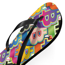 Load image into Gallery viewer, Bitcoin Pop Art Unisex Flip Flops