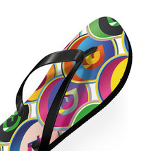 Load image into Gallery viewer, Dogecoin Pop Art Flip Flops