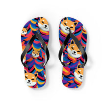 Load image into Gallery viewer, Shiba Inu Abstrak Flip Flops