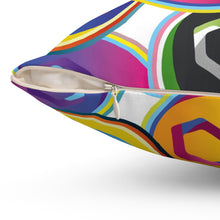 Load image into Gallery viewer, Polygon Pop Art Square Pillow