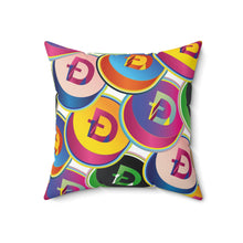 Load image into Gallery viewer, Dogecoin Pop Art Square Pillow