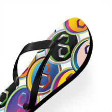 Load image into Gallery viewer, Polygon Pop Art Flip Flops