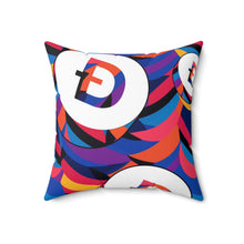 Load image into Gallery viewer, Dogecoin Abstrak Spun Polyester Square Pillow