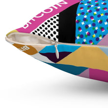 Load image into Gallery viewer, Bitcoin Isometrik Square Pillow