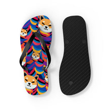 Load image into Gallery viewer, Shiba Inu Abstrak Flip Flops