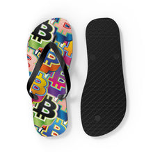 Load image into Gallery viewer, Bitcoin Pop Art Unisex Flip Flops