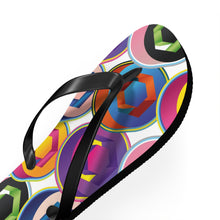 Load image into Gallery viewer, Chainlink Pop Art Flip Flops