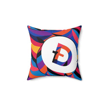 Load image into Gallery viewer, Dogecoin Abstrak Spun Polyester Square Pillow
